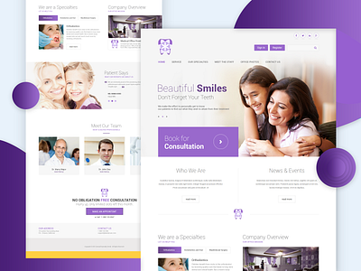 Dental Landing Page abstract app design design digital fashion mobile template travel typography ui ui design uidesign uiux ux web web design webdesign website