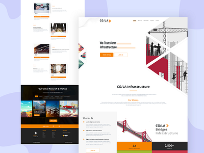 Infrastructure Landing Page character clean color concept creative minimal mobile modern motion music ui ui design uidesign uiux ux vector web web design webdesign website