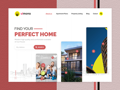 Real Estate Landing Page clean clear design home page house housing minimal minimalism minimalist minimalistic realestate ui ui design uidesign uiux ux web web design webdesign website