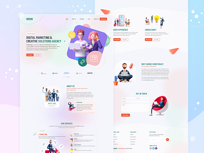 Web Agency Landing Page animation applicatin branding creative design desing graphic design illustration landing logo theme travel ui ui design uidesign uiux ux web web design