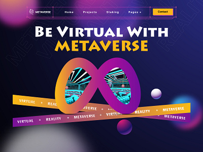 Metaverse Landing Page! design illustration logo meta metaverse reality ui ui design uidesign uiux ux virtual web web design