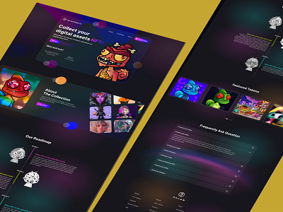 NFT Landing Page! binance nft dao design digital nft illustration metadata nft art nft avatars nft finance nft utility non fungible tokens ui ui design uidesign uiux ux web web design web3