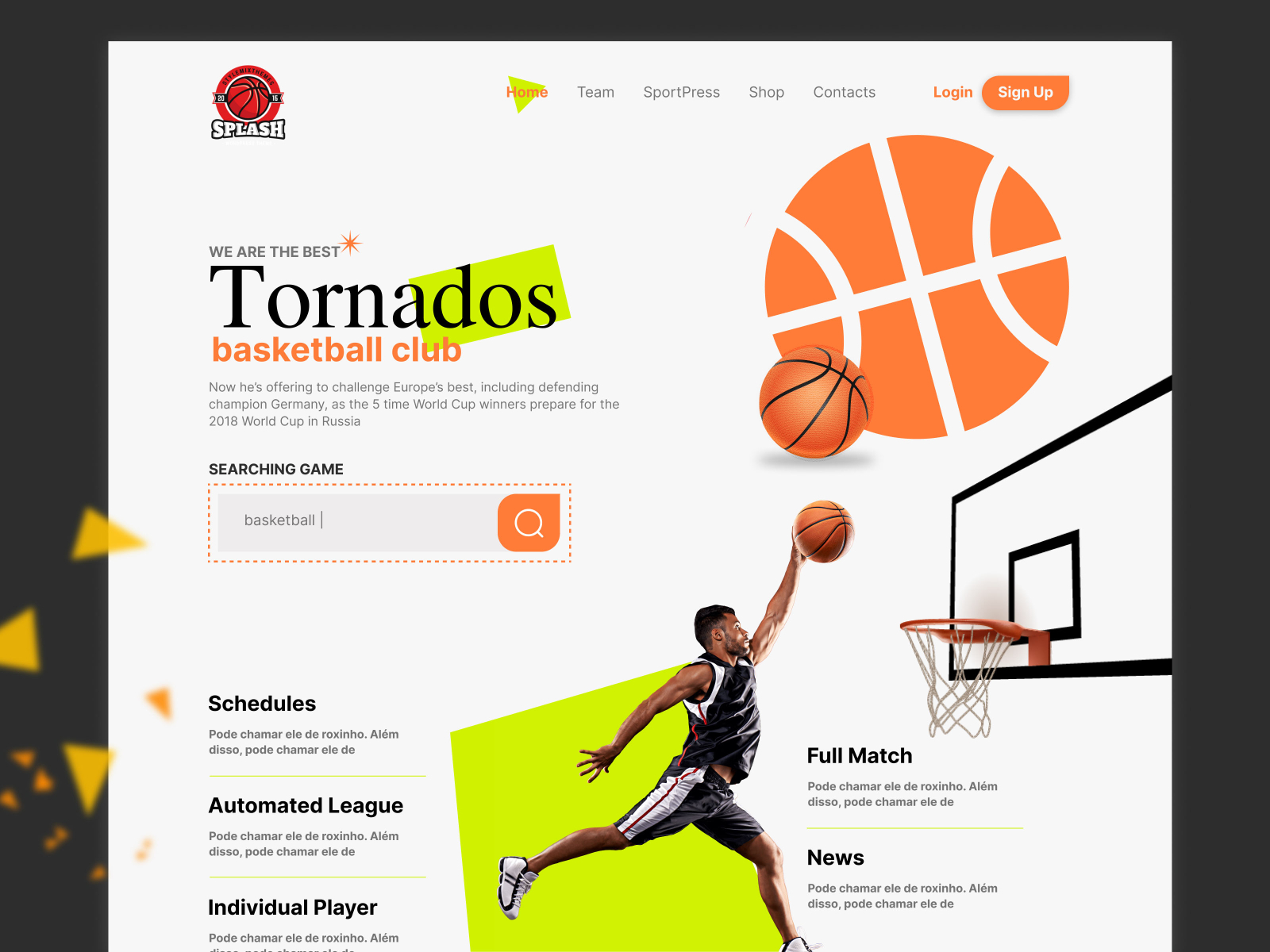 Basketball Landing Page! by robiulalam6🏅 on Dribbble