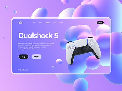 Concept page for DualShock banner clean design concept design ui