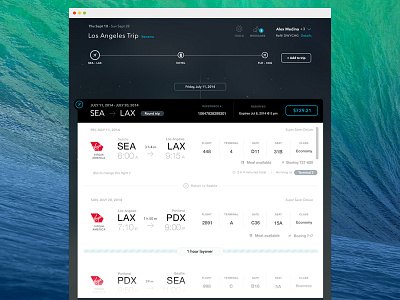 Flight Details - Trip Timeline