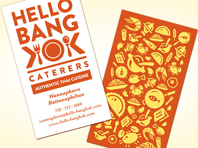 Hello Bangkok Logo & Business Card business card identity logo