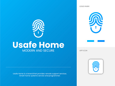 Usafe Home - Logo Design flat icon logo logodesign minimal