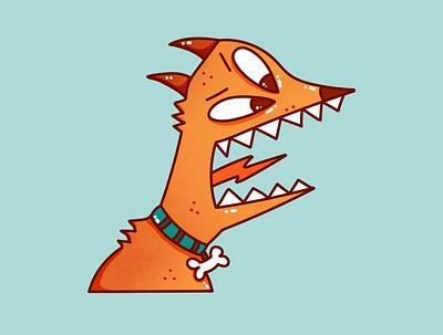 Angry Dog animal character design dog icon illustraion sticker vector