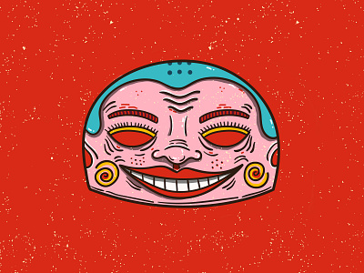 Happy Budda design flat icon illustration vector