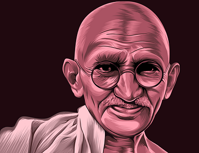 New illustration for mohatma gandhi design digitalart draw drawingart icon illustration mohatma gandhi mohatma gandhi portrait portrait art vector