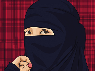 New illustration for pretty girl art artist artwork design digitalart draw drawingart hijabi icon illustration minimal portrait art vector