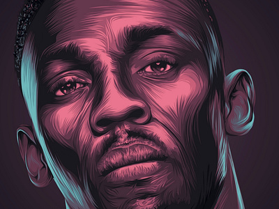 Vector portrait for Usain bolt