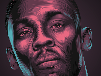 Vector portrait for Usain bolt