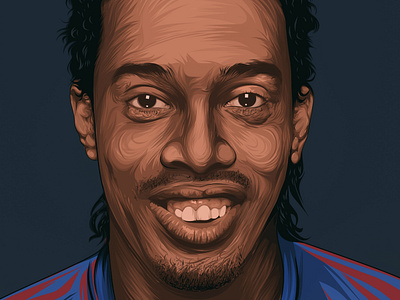 Vector portrait for Ronal dinho