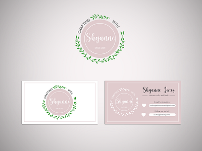 Crafting With Shyanne Logo And Business Card branding design illustrator logo photoshop