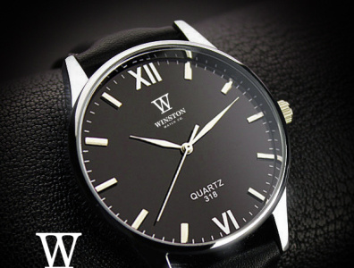 Winston Watch Company logo branding design logo minimal typography