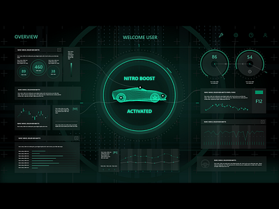 Game UI Development - Car Interface design ui