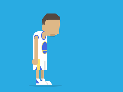 Steph :( curry daily editorial flat golden illustration nba state steph warriors