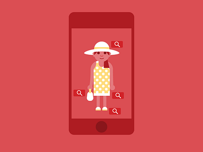 Pinterest Adds Visual Search daily editorial flat illustration phone pinterest red