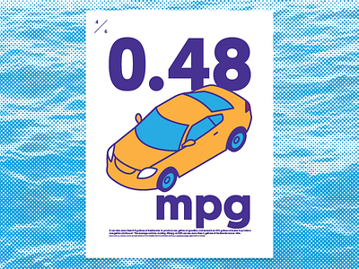 Everything is Water is Everything - 4 / 6 blue car clean flat geomanist illustration isometric minimalist poster purple water