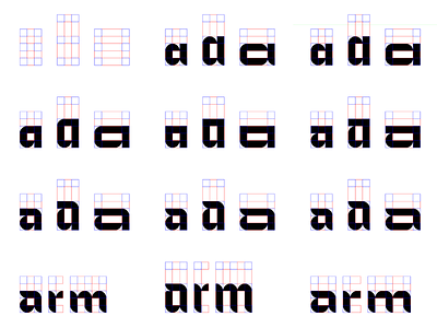 Responsive Typeface Sketch grid lettering minimal responsive type typeface ui web