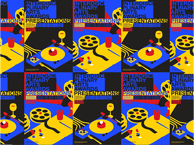 DMCA Interdisciplinary Arts Awards Posters 3d color design graphic design grid illustration isometric poster typography