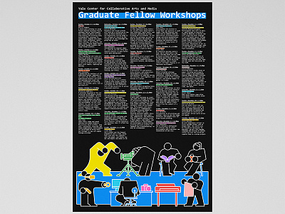 Workshops Poster black clean colorful design grid illustration minimal monospace monowidth poster typography