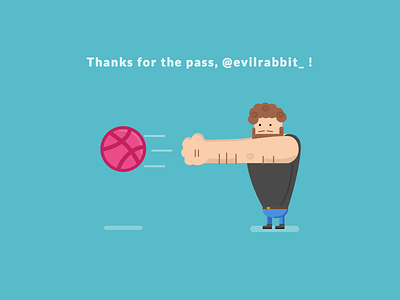 Hello Dribbble! evilrabbit first dribbble first shot