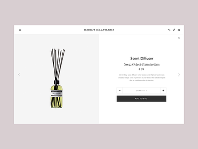 Marie Stella Maris – Product Detail Page Concept animation concept e-commerce interaction interface motion shop ui ux web webdesign website