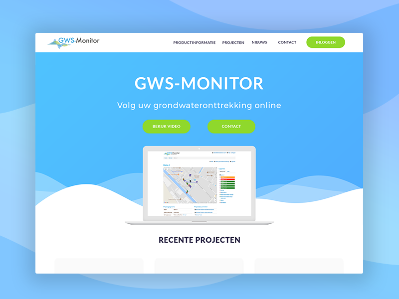 Webdesign | GWS-Monitor Landing Page monitoring gwsmonitor gws web homepage gradient header hero landing page ux ui