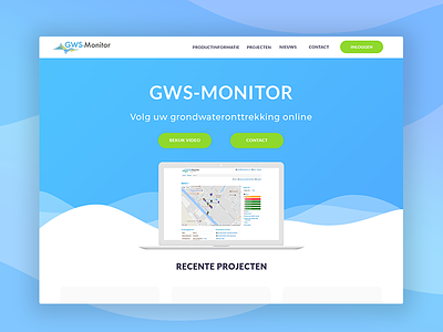 Webdesign | GWS-Monitor Landing Page gradient gws gwsmonitor header hero homepage landing page monitoring ui ux web