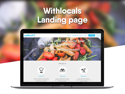 Withlocals Landing Page desktop landing landing page local tours travel ui web webdesign withlocals