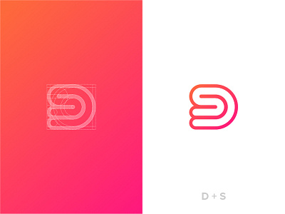 D + S Monogram branding gradient identity logo logo design logo mark monogram wip