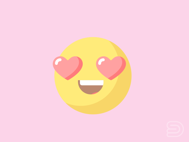 Valentine's Day Emoji 😍 2d animation cute emoji gif heart illustration love motion design valentine valentine day