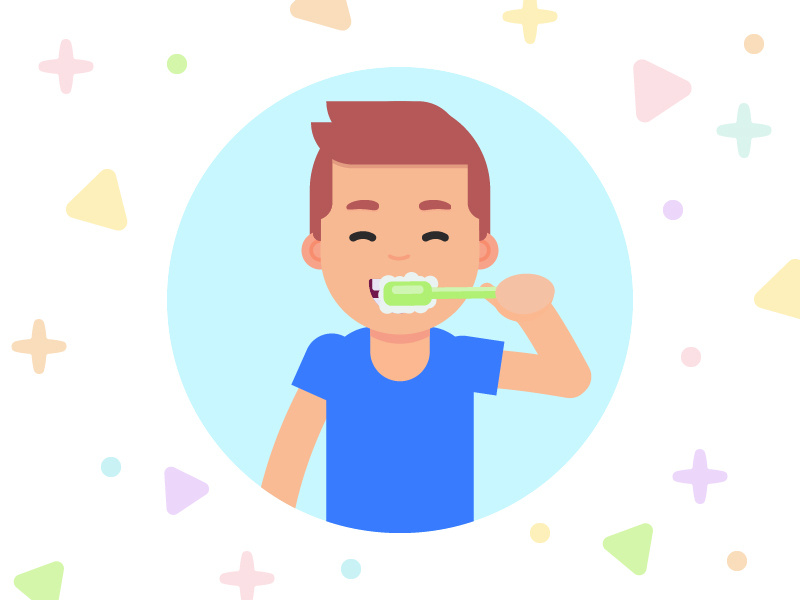 Dental Care Illustration fun illustrator people doodle character design freelance color design character vector dental care illustration