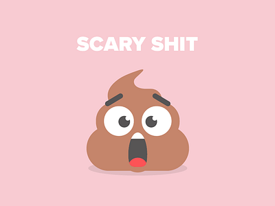 Scary Shit Emoji character characterdesign design emoji illustration illustrator shit smiley sticker vector