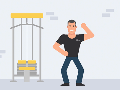 DEMEY88 Explainer Video animation character character design fitness fitness app gif gym illustration motion graphics office research science training vector