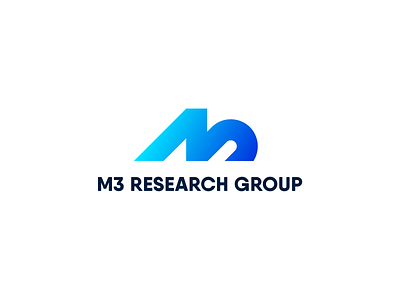 Logo M3 Research Group age related nutrition branding clinical nutrition creative gradient health icon identity logo logo design maastricht metabolism muscle nutrition reserach sports nutrition symbol typography vector