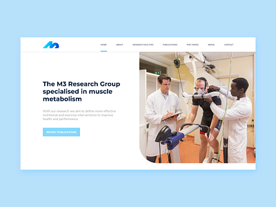 M3 Research Group Homepage Animation aftereffects design fitness health interface maarstricht motion promo researchlab typography ui ux video web webdesign website