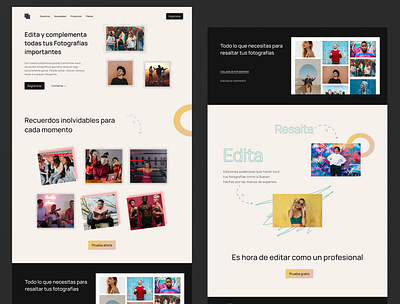 Pic Editing Website concept design minimal ui