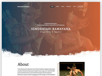 Sendratari Ramayana Landing Page landing landing page page prambanan ramayana ui uiux ux web webdesign