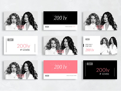 Gift cards fashion brand gift card graphic design