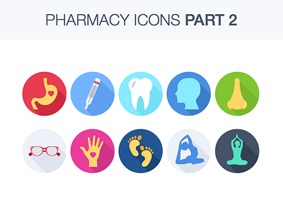 Pharmacy Icons Part 2 colors download flat free icon icons resource set sketch ui vector yoga