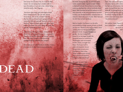 Vampire illustrator indesign layout photoshop