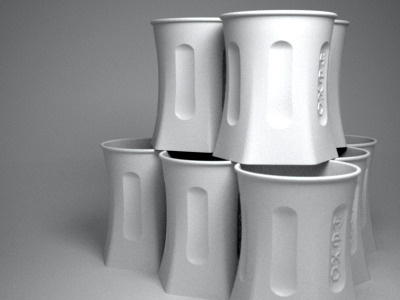 Cups 3d maya photoshop