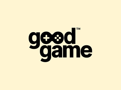 Logo (goodgame) art art direction brand branding brandmark clean flat game gaming illustration logo logodesign logotype minimal negative negative space typography ui vector