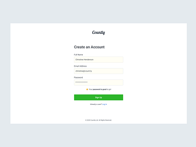 Sign Up (myCountly)