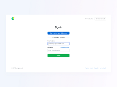 ✊ Sign In Form - New Countly UI