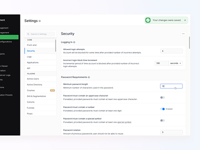 ⚙️ A Small part of Settings - New Countly UI
