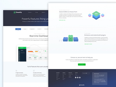 General Features page - Count.ly clean design features home illustration landing layout microsite responsive ui ux web